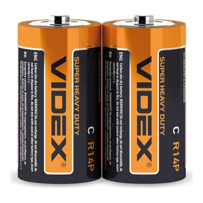 Батарейка солевая Videx R14P/C 2шт shrink