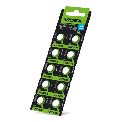 Батарейка часовая Videx AG 6/LR921 blister card 10шт