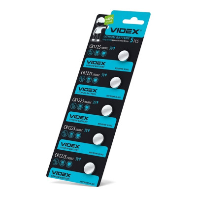 Батарейка литиевая Videx CR1225 5шт blister card