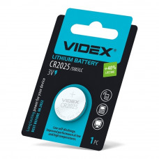 Батарейка литиевая Videx CR2025 1шт blister card