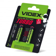 Батарейка щелочная Videx LR03/AAA Turbo 2шт blister